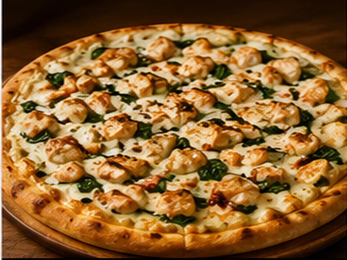White garlic chicken pizza from the Best Wings N Pies Batch 03 food photo pack